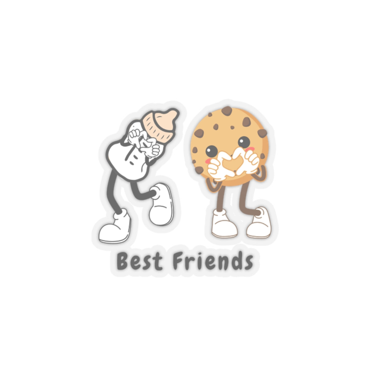 Best Friends Inspirational Quote Kiss-Cut Stickers-Paper products-2" × 2"-Transparent-mysticalcherry