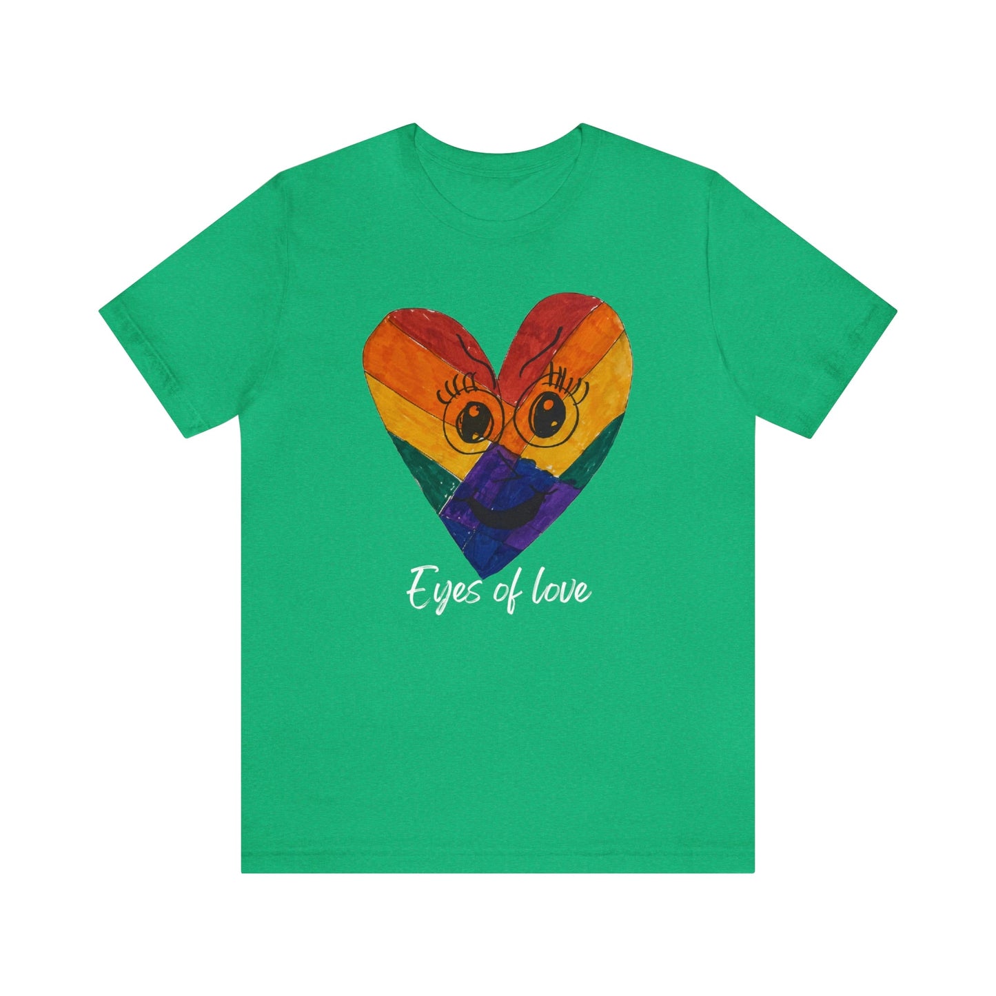 Eyes of Love Wearable Art T-shirt-T-Shirt-Heather Kelly-S-mysticalcherry