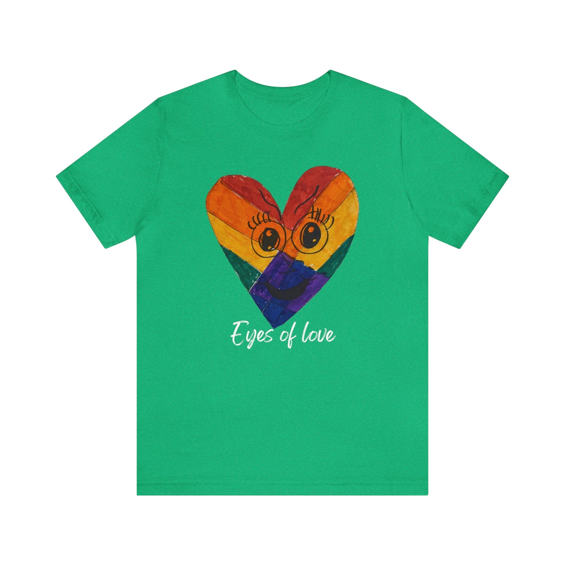 Eyes of Love Wearable Art T-shirt-T-Shirt-Heather Kelly-S-mysticalcherry