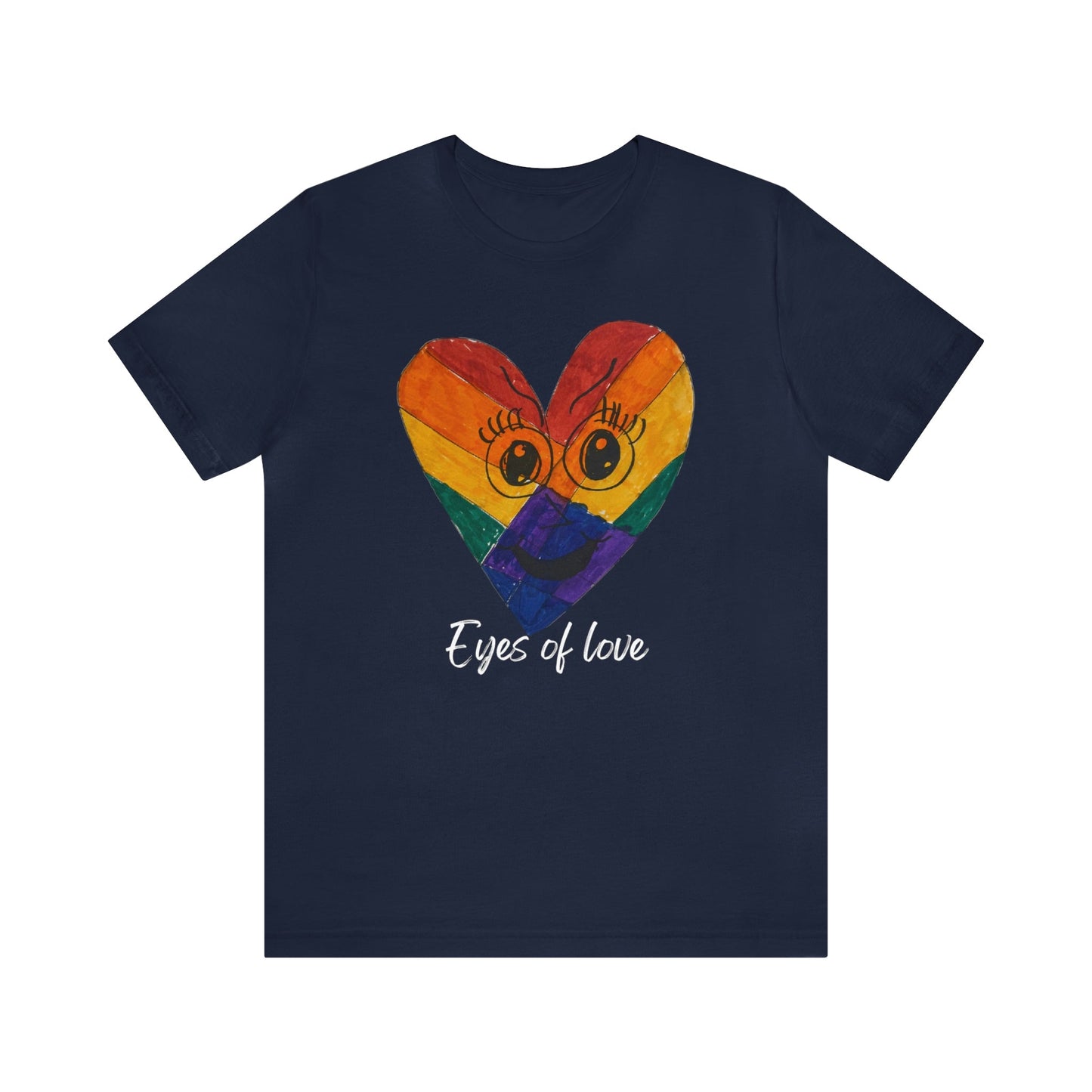 Eyes of Love Wearable Art T-shirt-T-Shirt-Navy-S-mysticalcherry