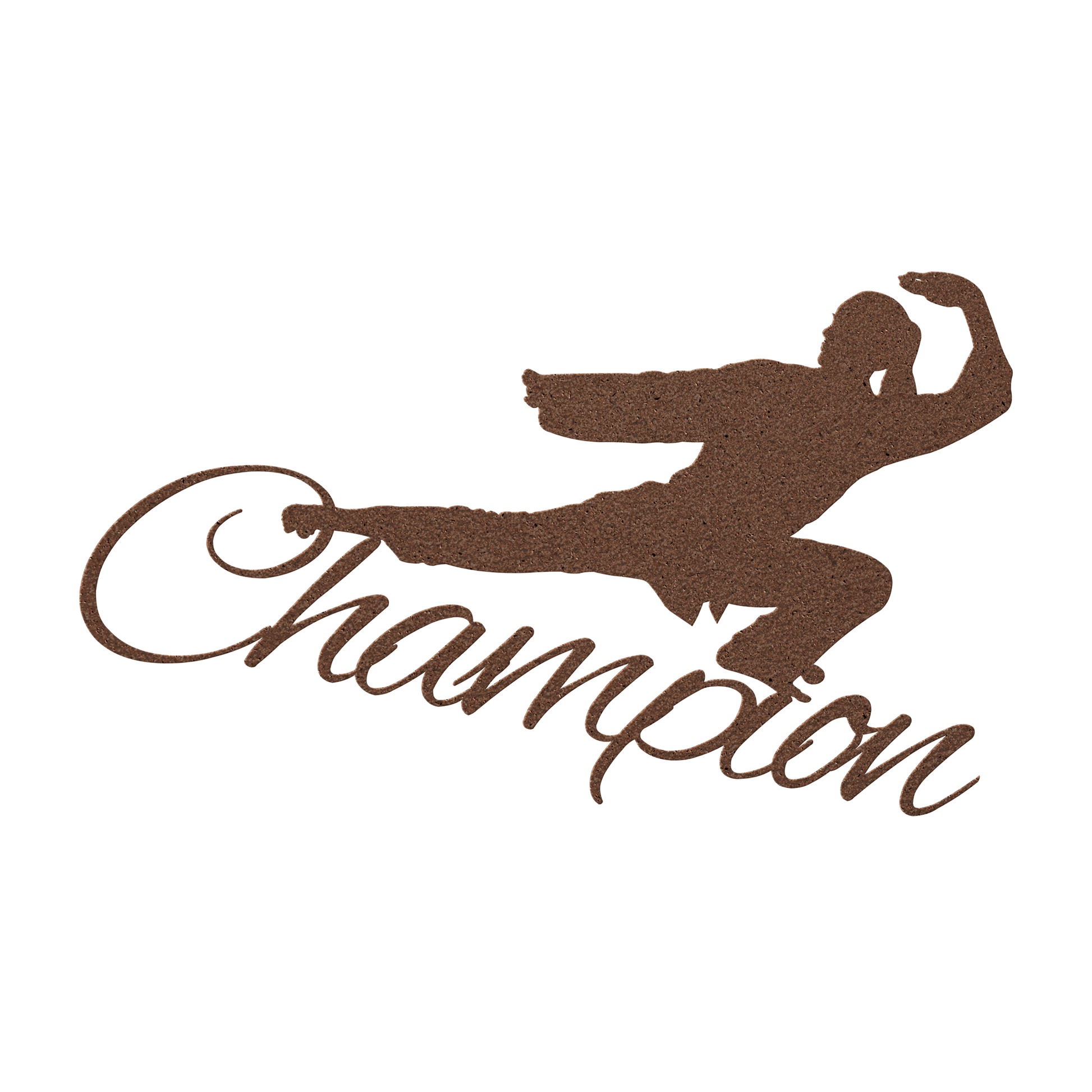 Female Karate Champion Metal Wall Art Sign-Wall Art-Copper-12 Inch-mysticalcherry
