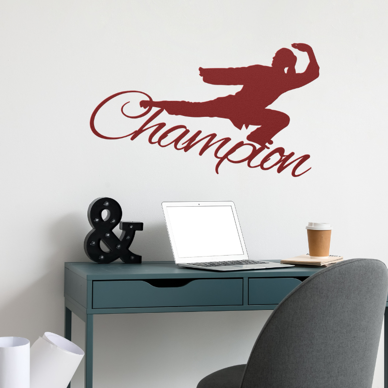 Female Karate Champion Metal Wall Art Sign-Wall Art-mysticalcherry