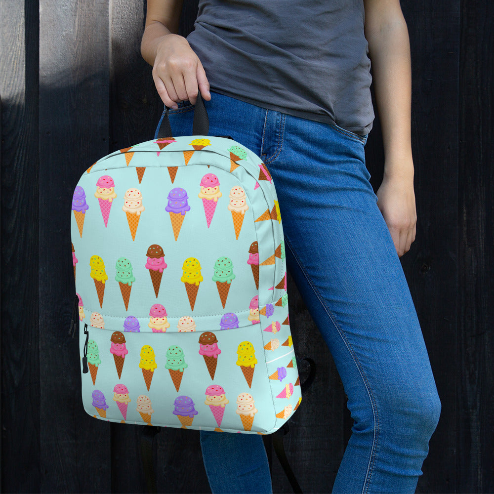 Ice Cream Waffle Cone With Sprinkles Backpack-Backpacks-mysticalcherry