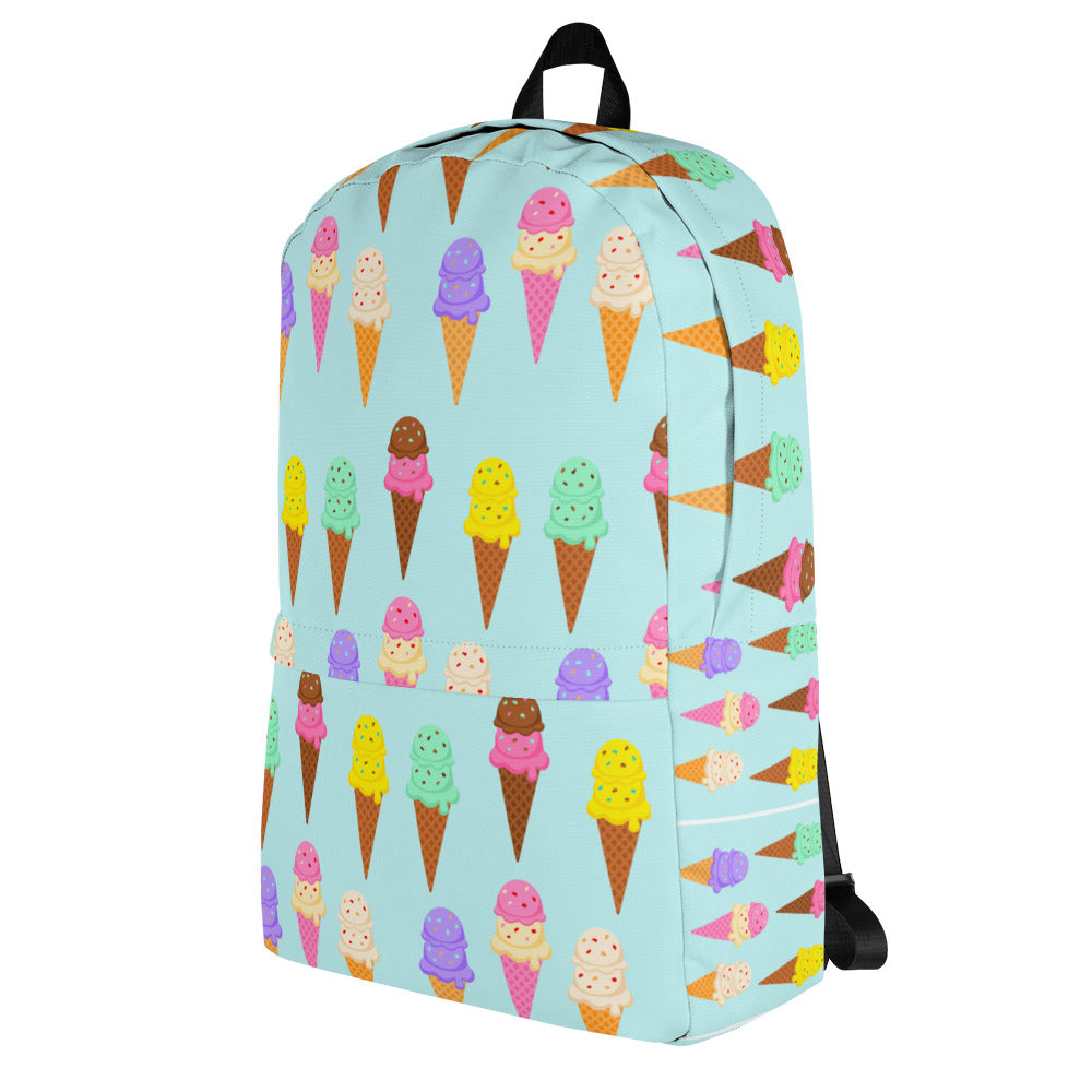 Ice Cream Waffle Cone With Sprinkles Backpack-Backpacks-mysticalcherry