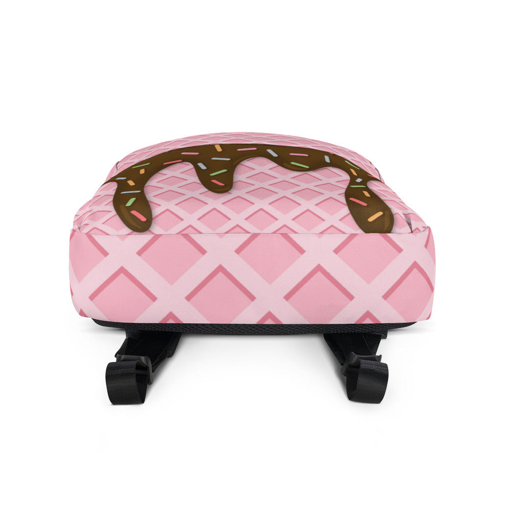 Ice Cream Waffle Cone With Sprinkles Backpack-Backpacks-mysticalcherry