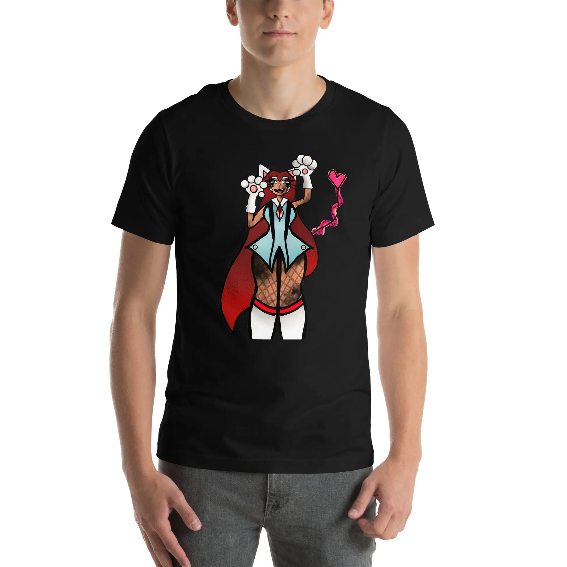 LizBeth Neko Anime Crewneck T-shirt-T-Shirt-mysticalcherry