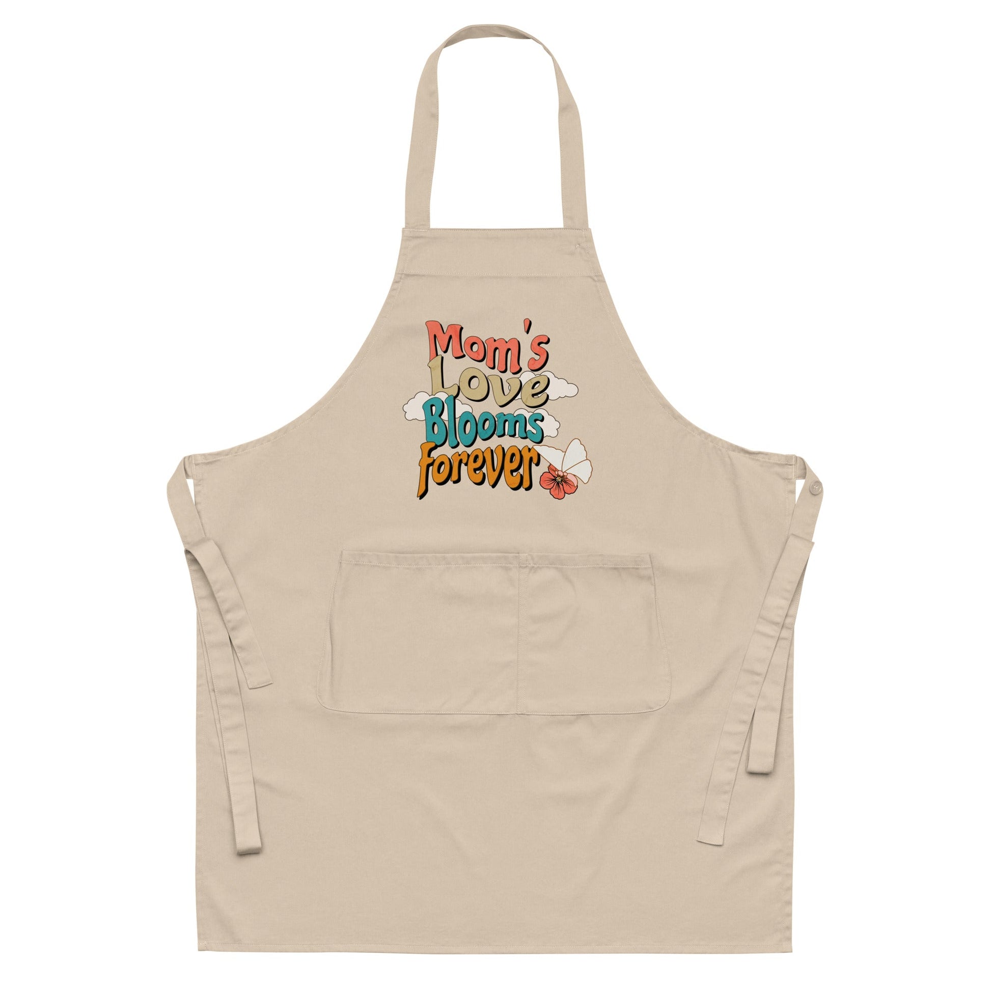 Mom's Love Blooms Forever Organic Cotton Apron-Rope-mysticalcherry