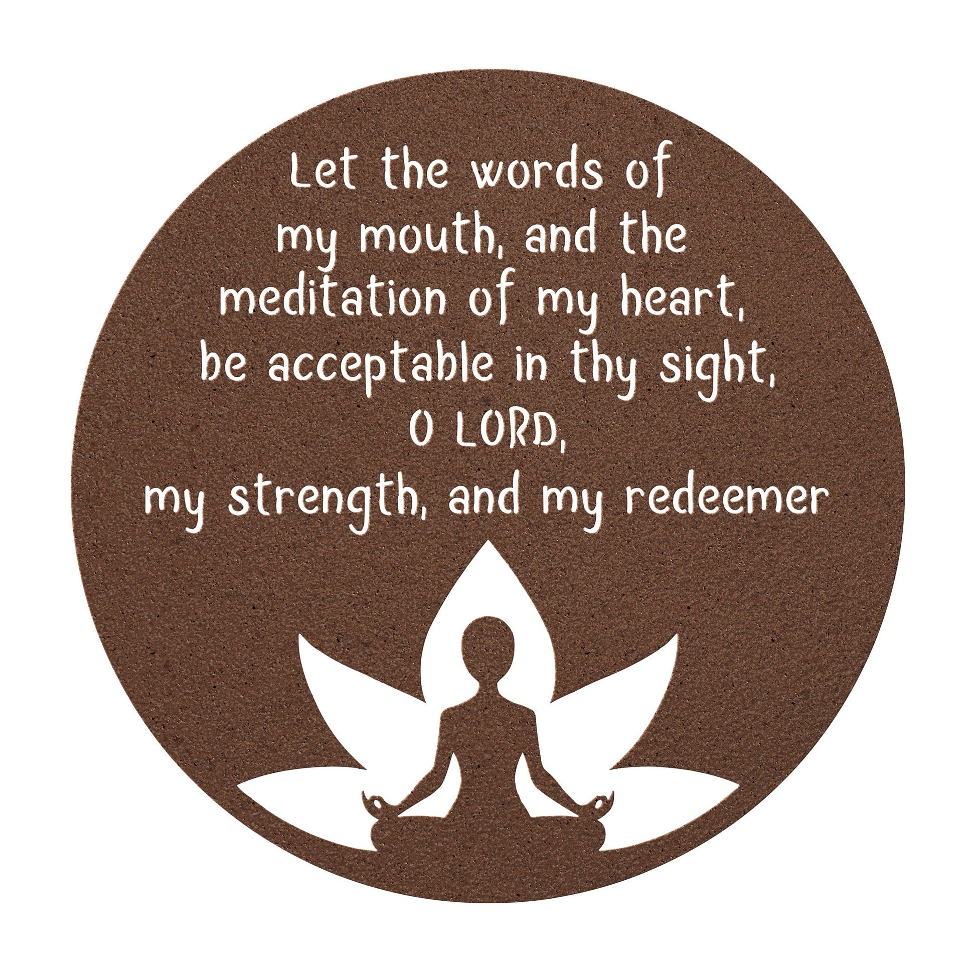 Psalm 19:14 Let the Words Of My Mouth Metal Wall Art Sign-Wall Art-Copper-12 Inch-mysticalcherry