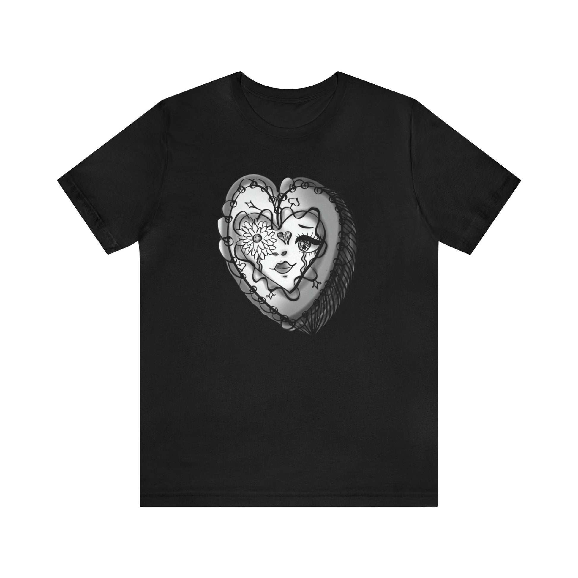 Reminiscent ♥️ Jersey Tee-T-Shirt-Black-S-mysticalcherry
