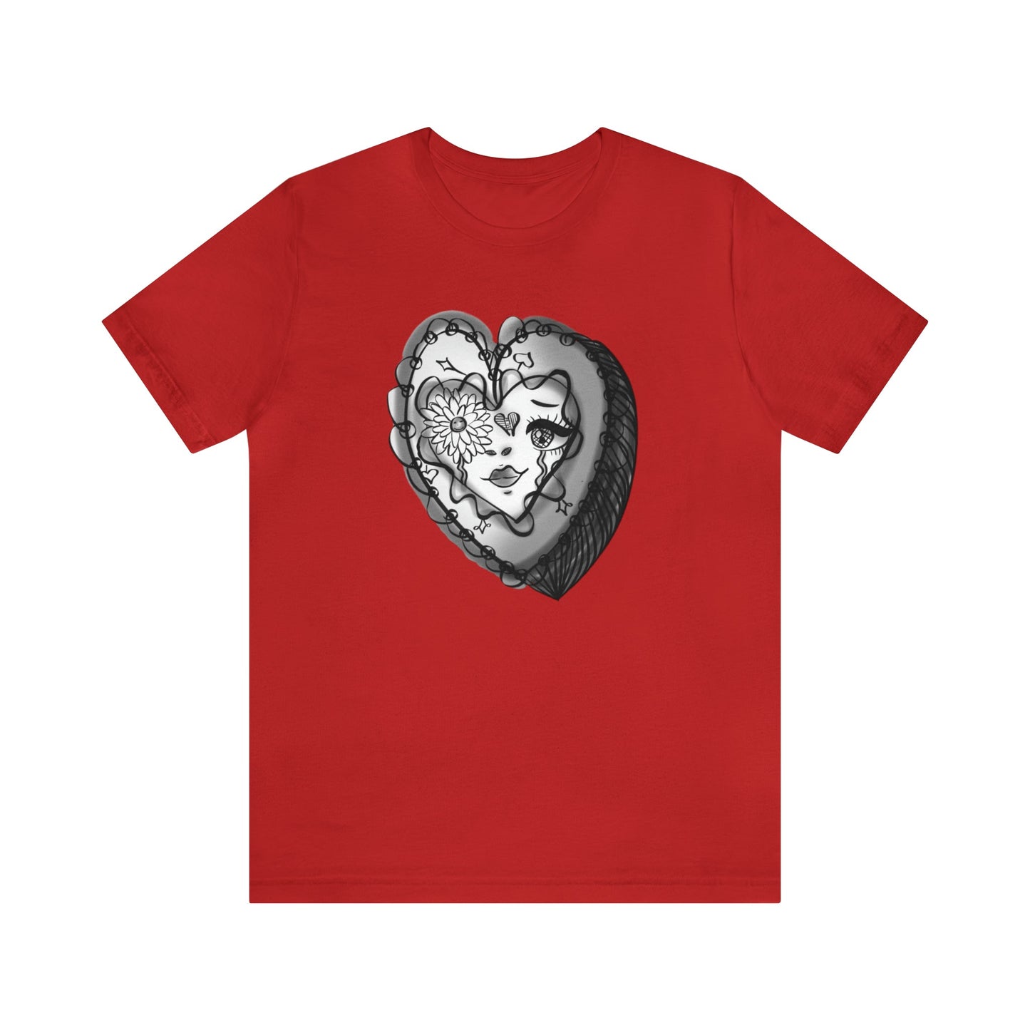 Reminiscent ♥️ Jersey Tee-T-Shirt-Red-S-mysticalcherry
