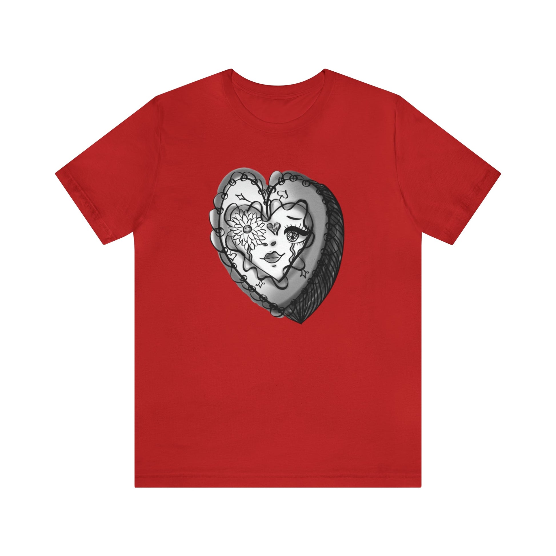 Reminiscent ♥️ Jersey Tee-T-Shirt-Red-S-mysticalcherry