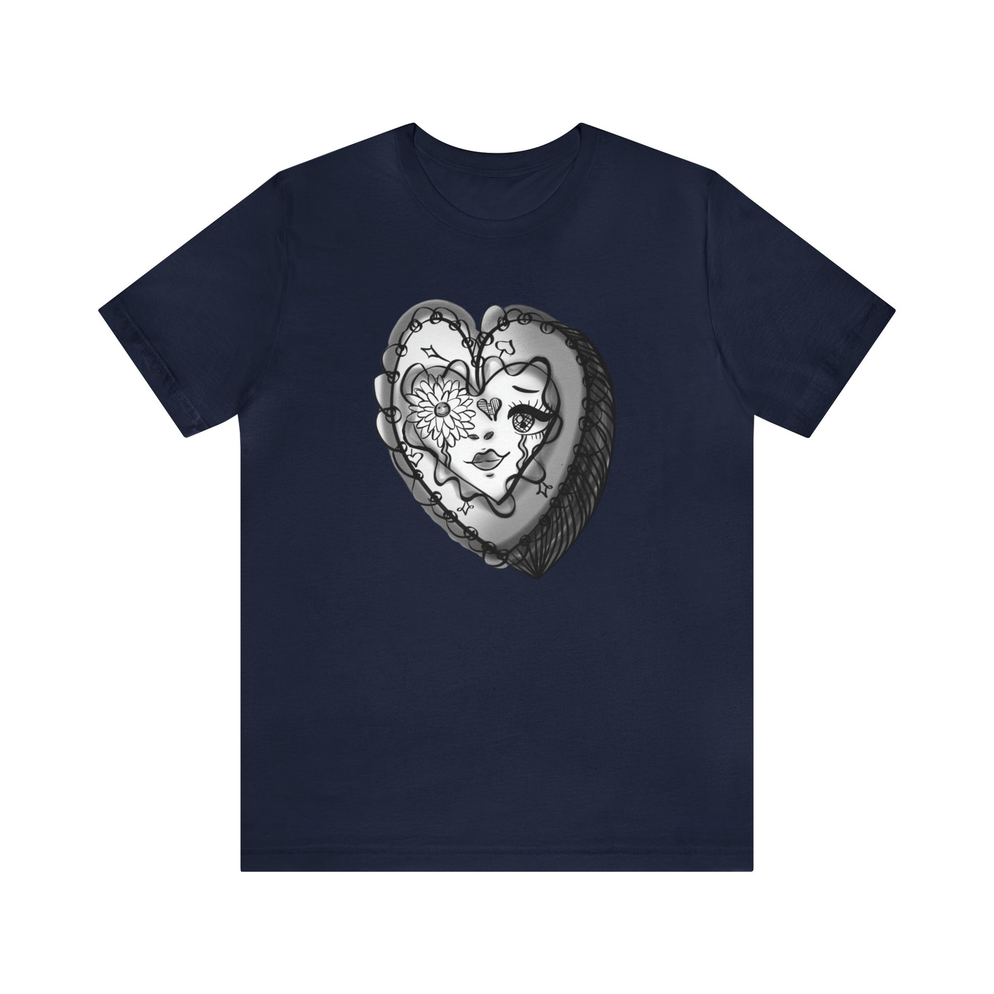 Reminiscent ♥️ Jersey Tee-T-Shirt-Navy-S-mysticalcherry