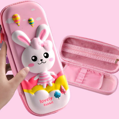 3D Kawaii School Pencil Cases-Pencil case-pink cute rabbit-mysticalcherry