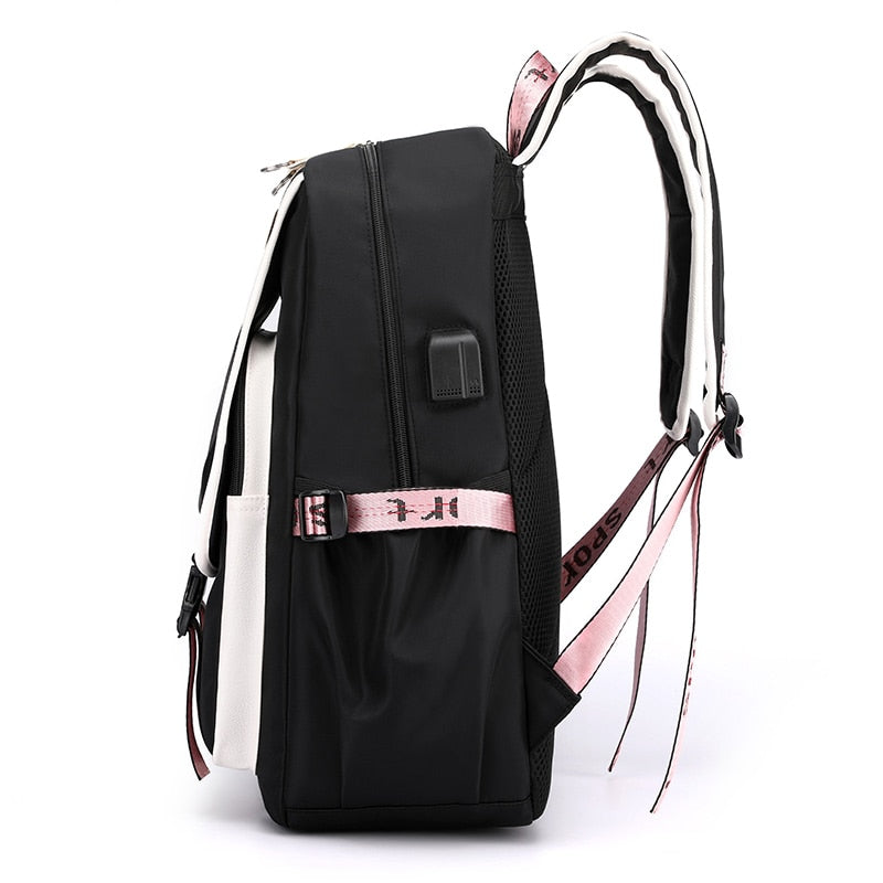 USB Port Canvas Backpack-backpack-mysticalcherry