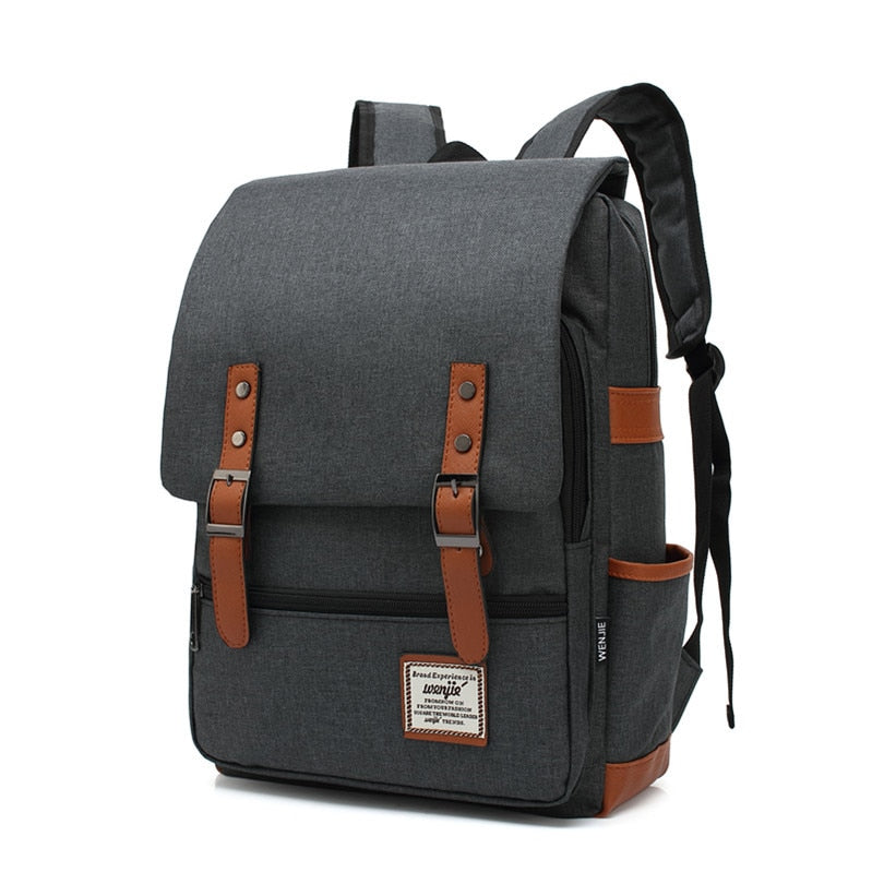 Vintage Laptop Backpack-backpack-deep gray-16inch-mysticalcherry