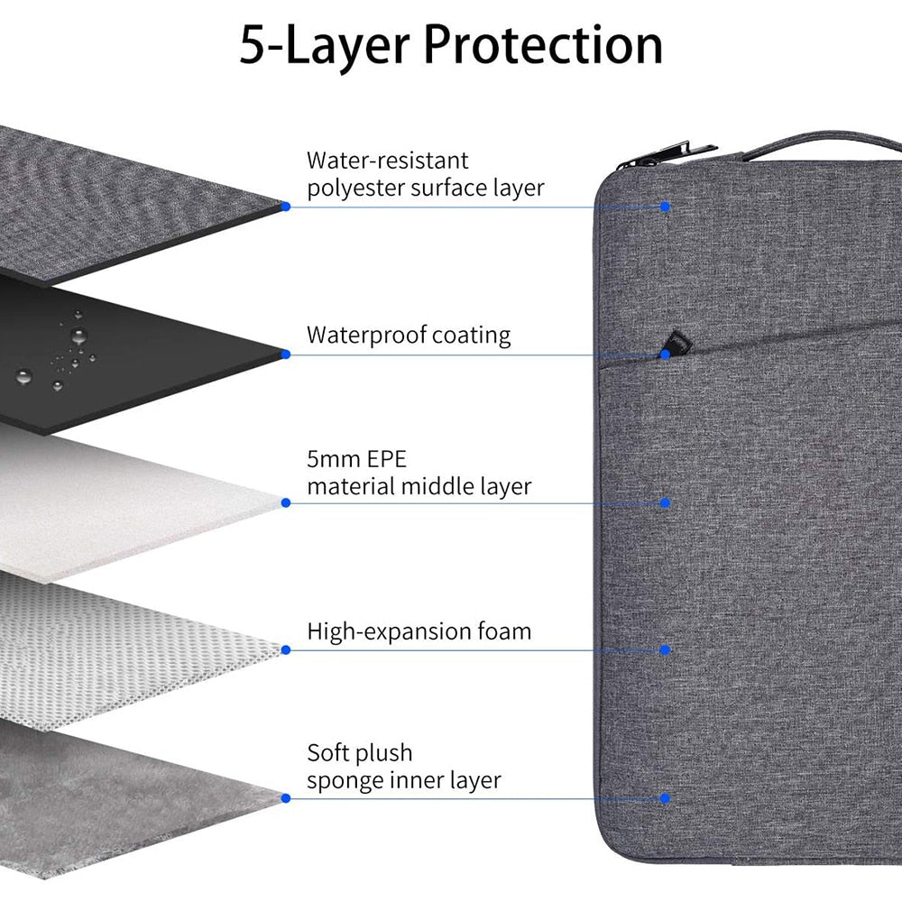 Waterproof Laptop Sleeve With Handle-laptop sleeves-mysticalcherry