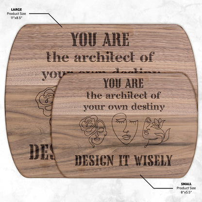 You Are The architect of Of Your Destiny Cutting Board-Kitchenware-Small-Walnut-mysticalcherry