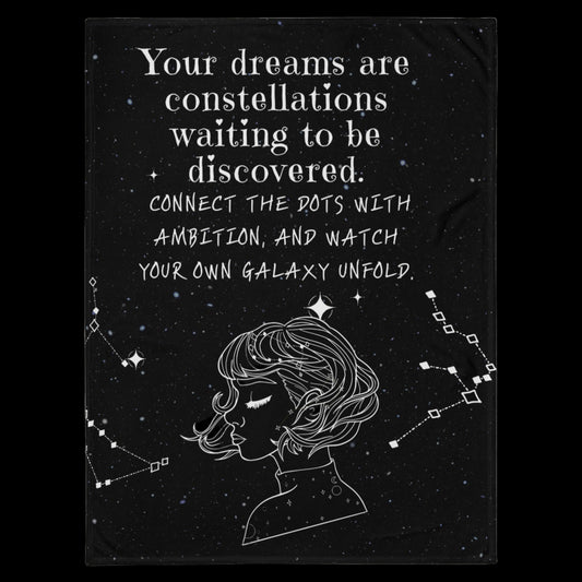 Your Dreams Are Constellations Waiting To Be Discovered Throw Blanket-60″×80″-mysticalcherry