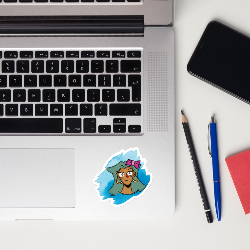 Red Nose Girl Bubble-free Stickers-KISS CUT stickers-mysticalcherry