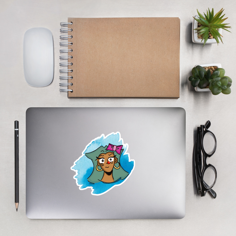Red Nose Girl Bubble-free Stickers-KISS CUT stickers-mysticalcherry
