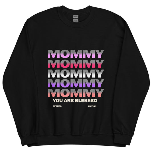 MOMMY Your Are BLESSED Special Edition Crewneck Sweatshirt-sweatshirt-Black-S-mysticalcherry