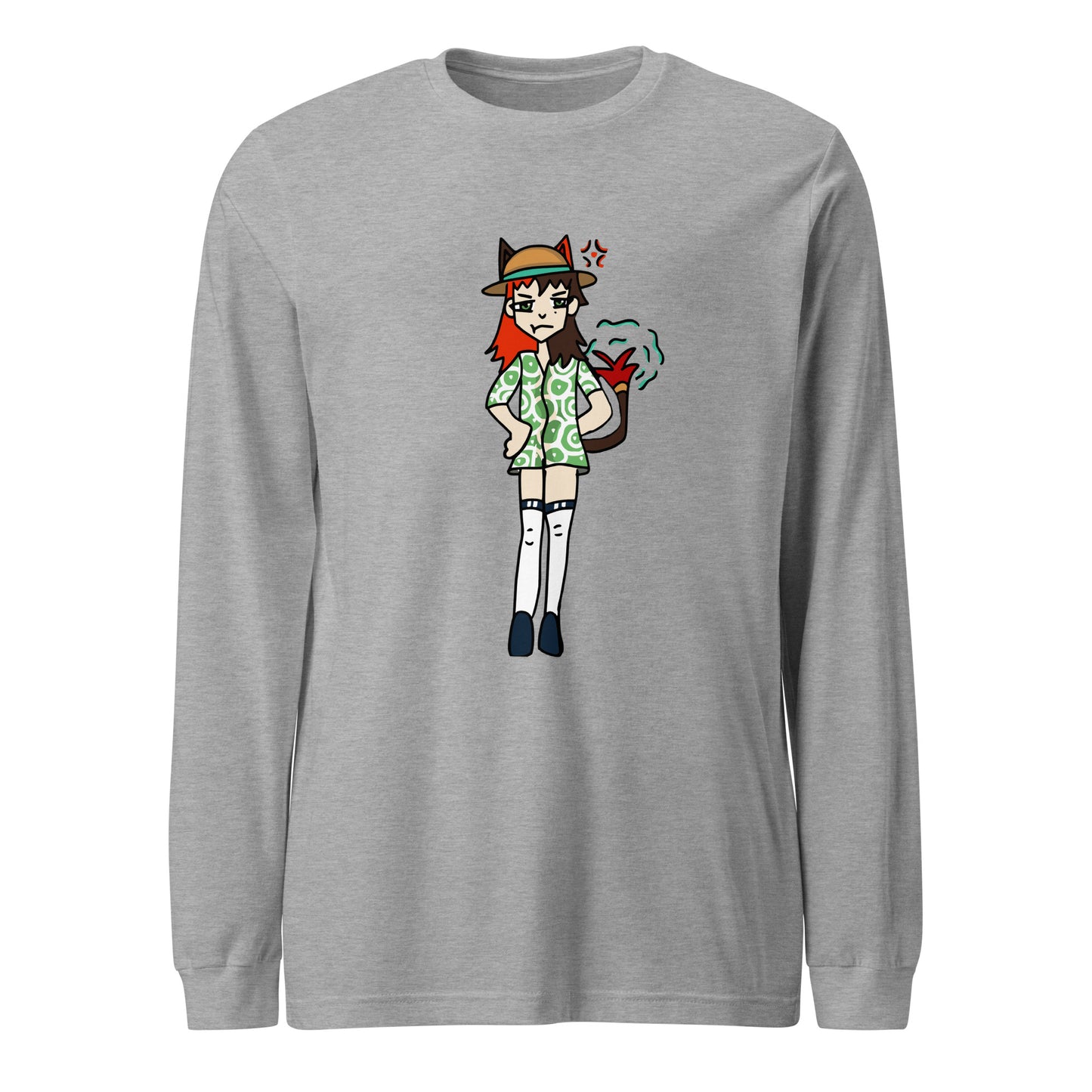 Jenny Fur Long Sleeve Tee-long sleeve shirt-Athletic Heather-XS-mysticalcherry