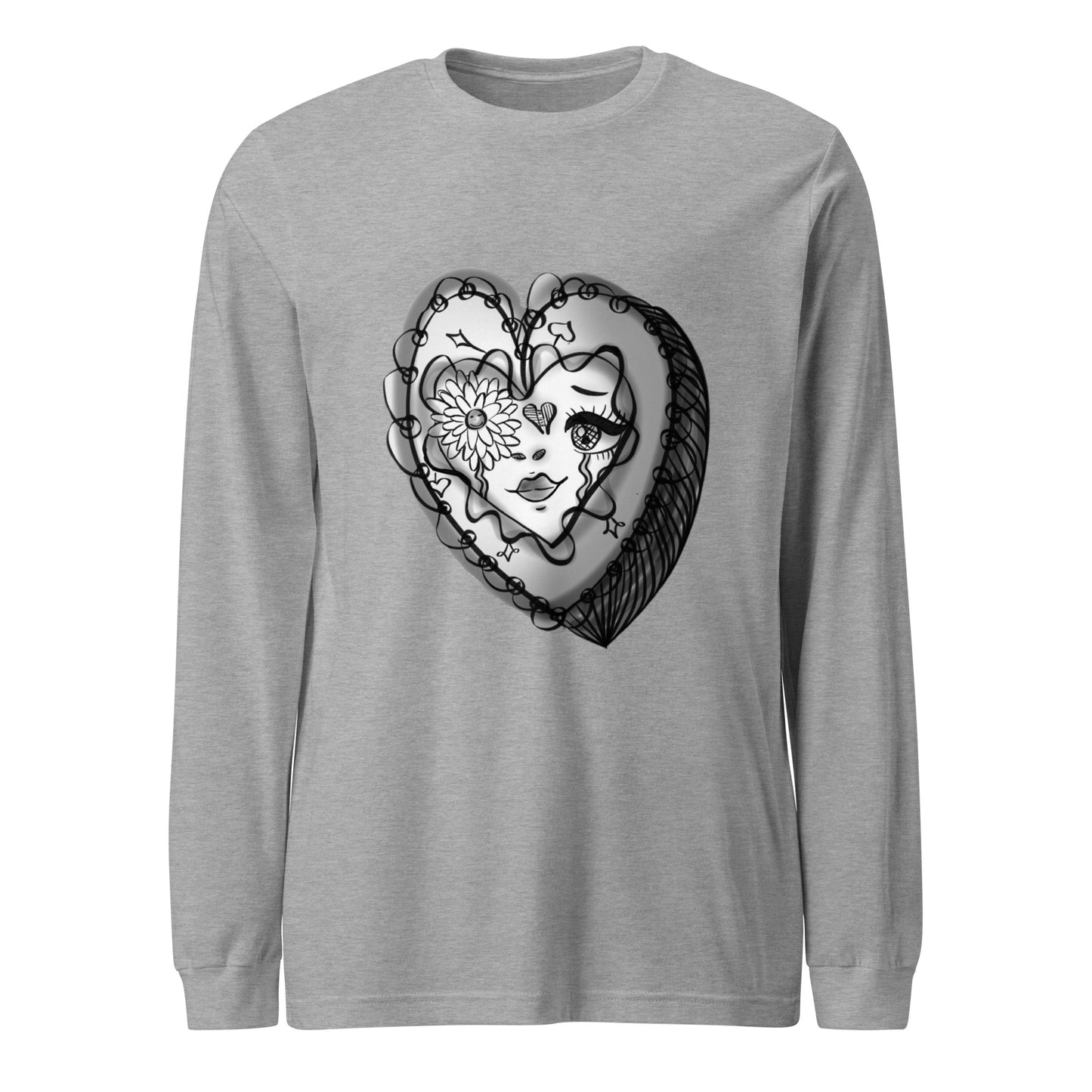 Reminiscent ♥️ Long Sleeve Tee-long sleeve shirt-Athletic Heather-XS-mysticalcherry