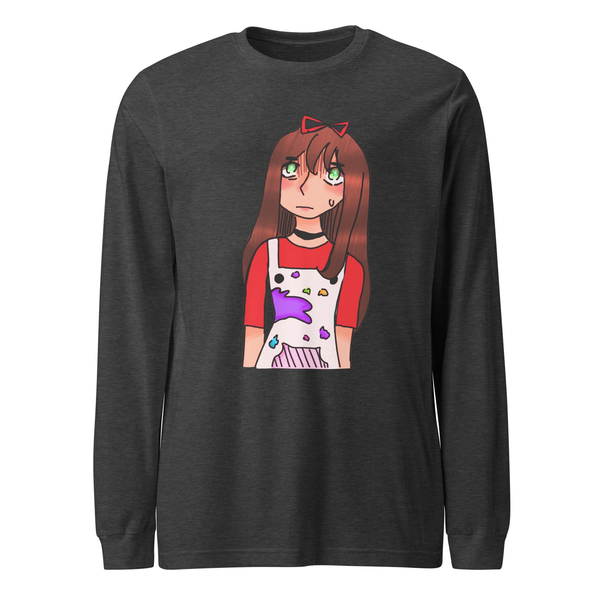 I'm The Painter Long Sleeve Tee-long sleeve shirt-Dark Grey Heather-XS-mysticalcherry