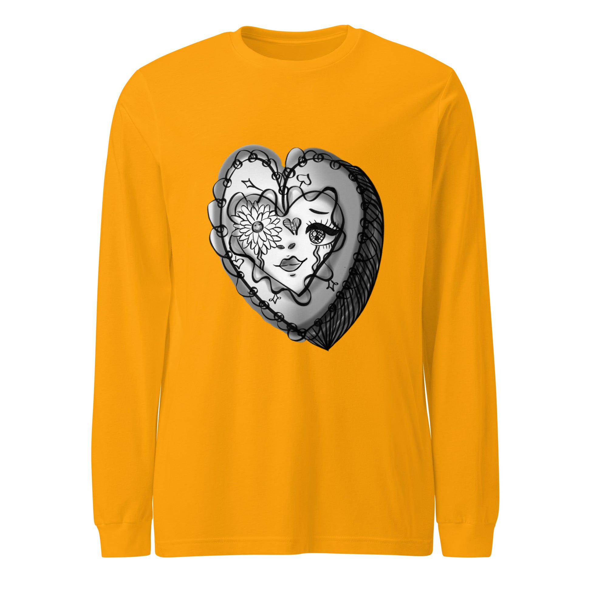Reminiscent ♥️ Long Sleeve Tee-long sleeve shirt-Gold-XS-mysticalcherry