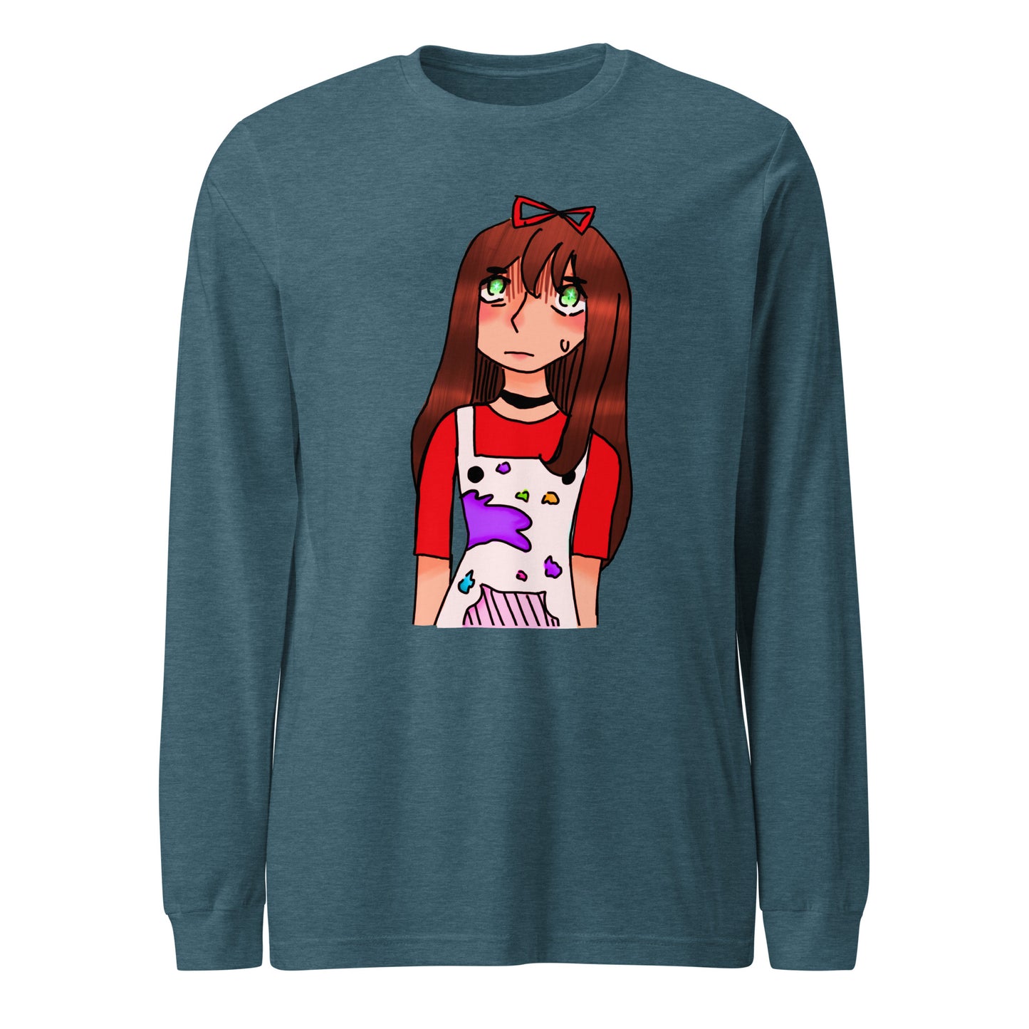 I'm The Painter Long Sleeve Tee-long sleeve shirt-Heather Deep Teal-XS-mysticalcherry