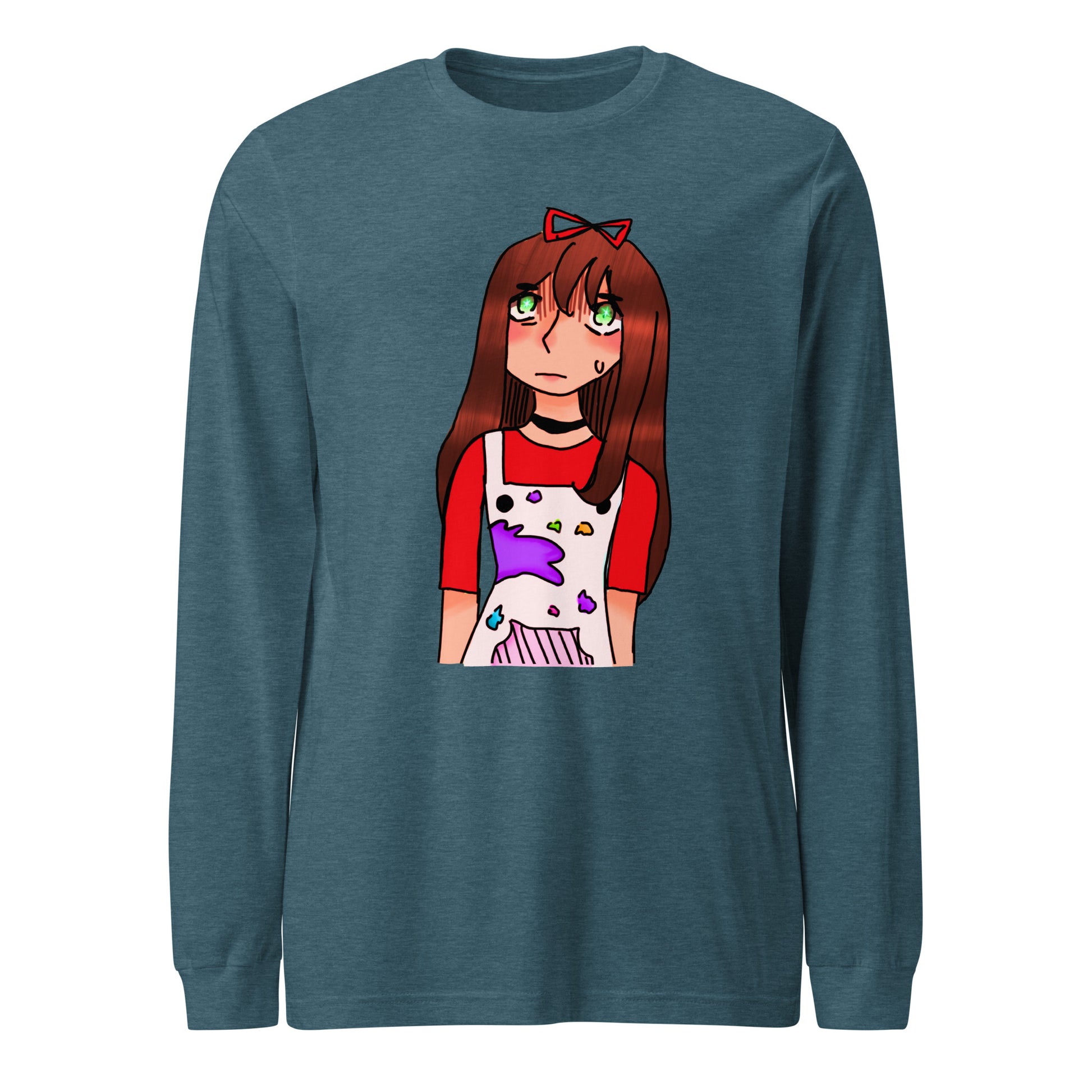 I'm The Painter Long Sleeve Tee-long sleeve shirt-Heather Deep Teal-XS-mysticalcherry