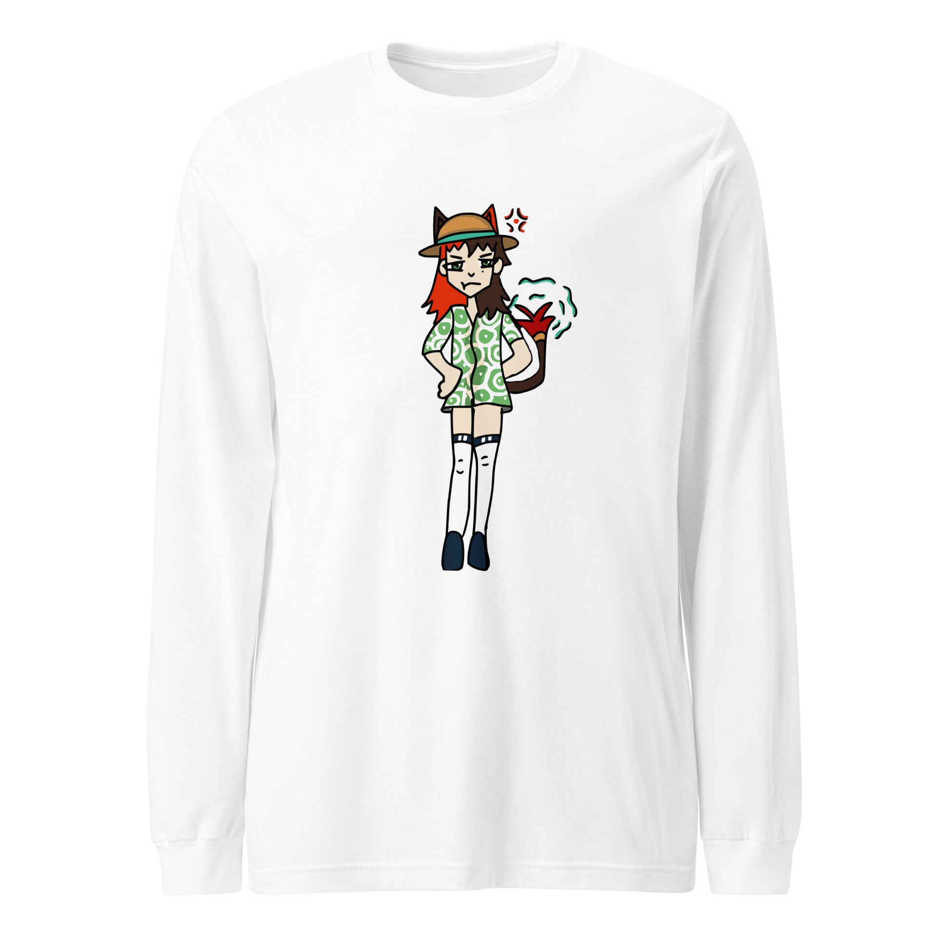 Jenny Fur Long Sleeve Tee-long sleeve shirt-White-XS-mysticalcherry
