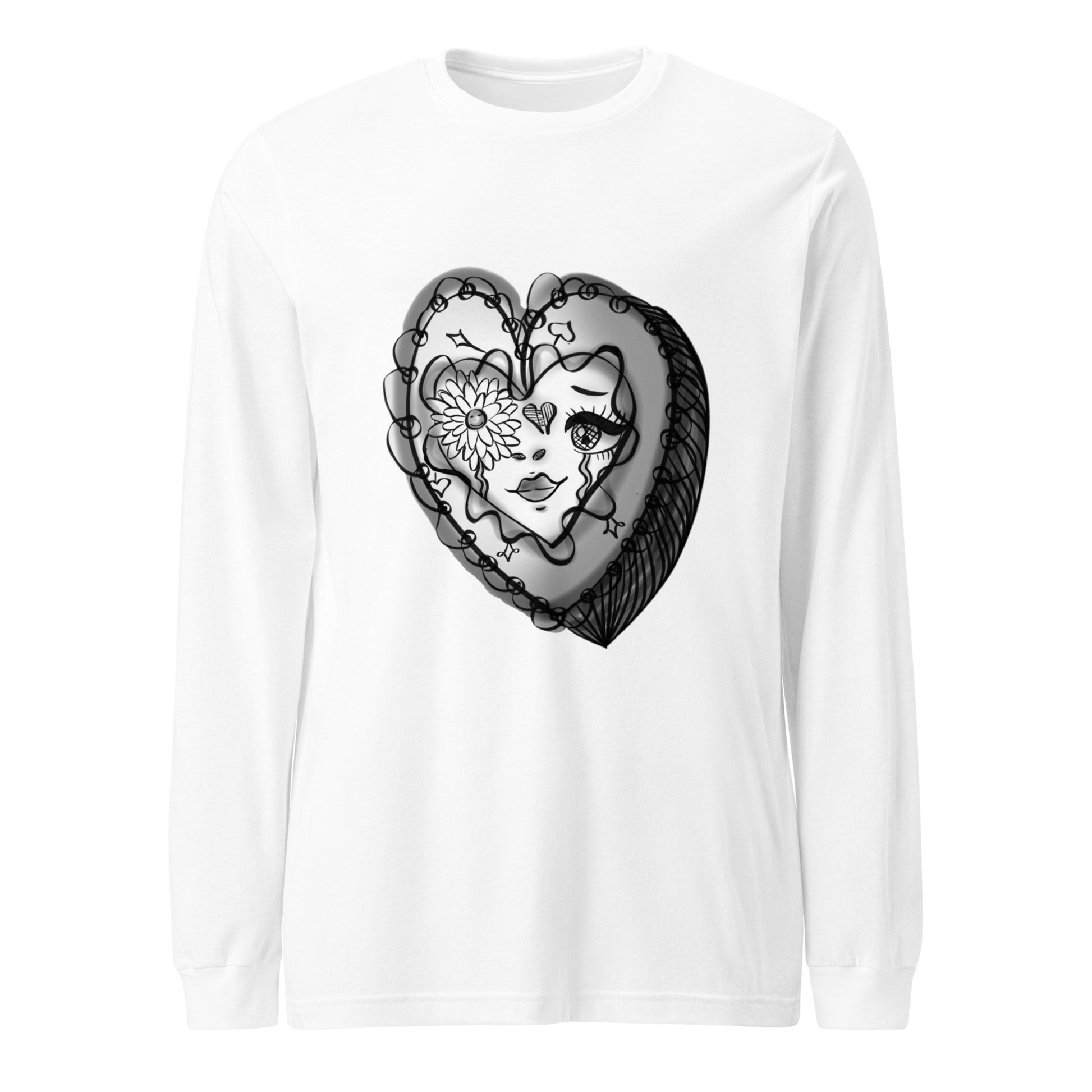 Reminiscent ♥️ Long Sleeve Tee-long sleeve shirt-White-XS-mysticalcherry