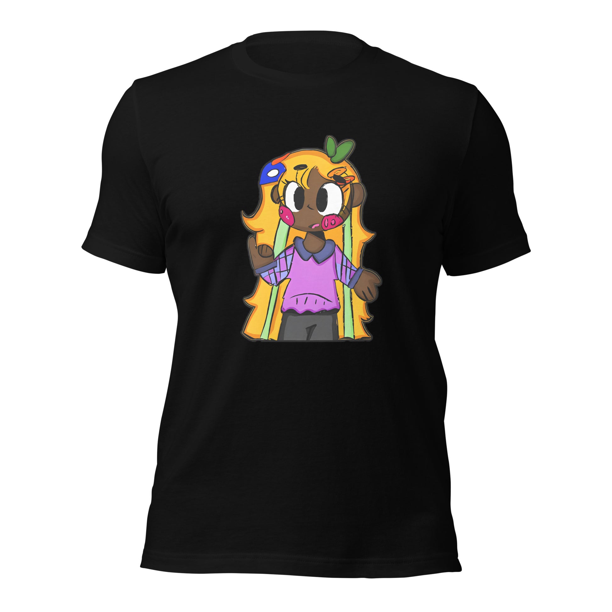 Chiisana Remon Character T-shirt-Wearable art t-shirt-Black-XS-mysticalcherry