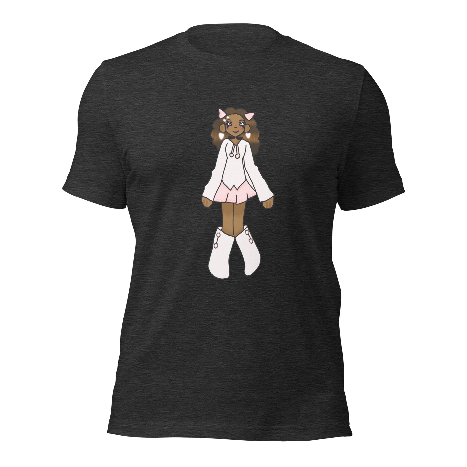 PrettyN Pink Character T-shirt-Wearable art t-shirt-Dark Grey Heather-XS-mysticalcherry