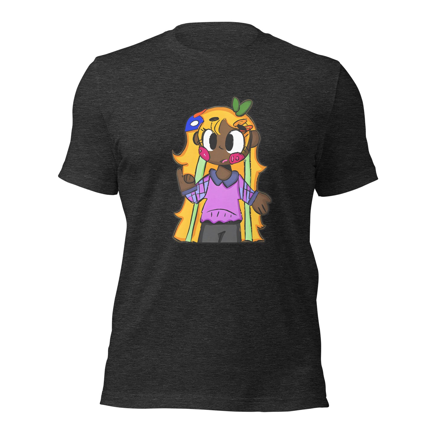 Chiisana Remon Character T-shirt-Wearable art t-shirt-Dark Grey Heather-XS-mysticalcherry