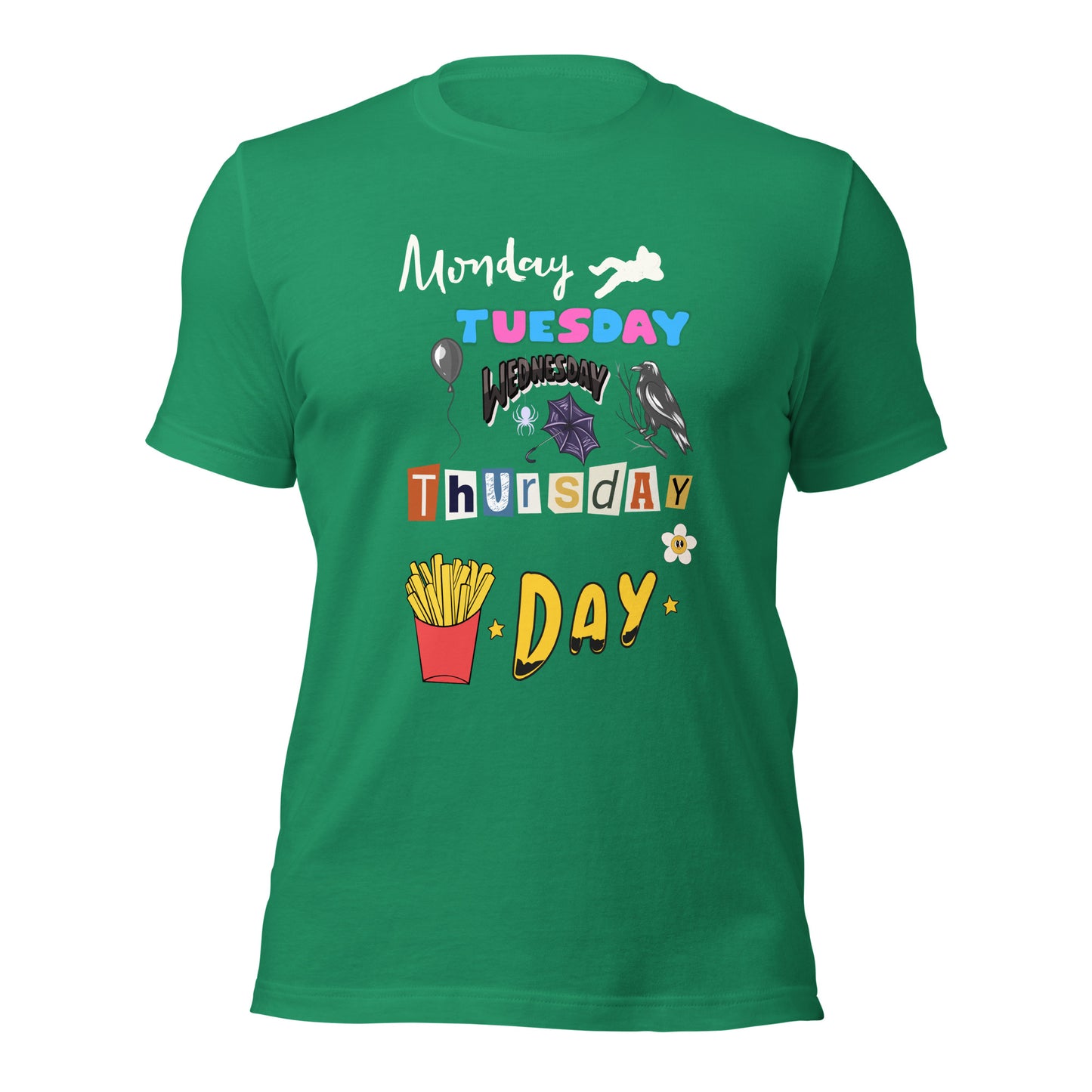 Days of The Week Tee-T-Shirt-Kelly-XS-mysticalcherry