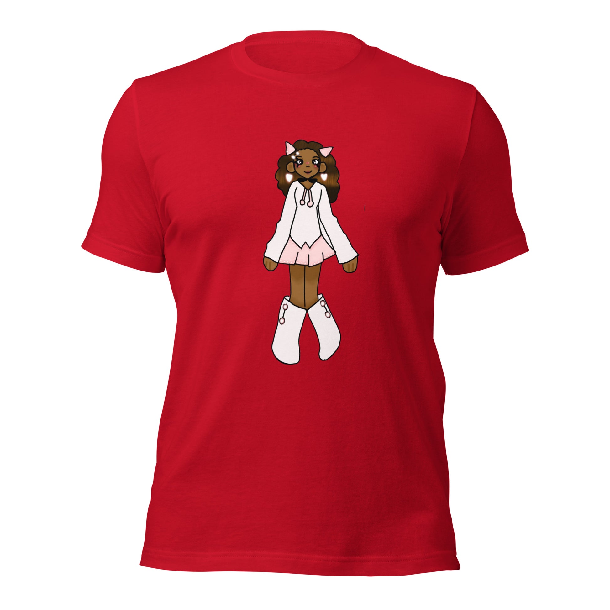 PrettyN Pink Character T-shirt-Wearable art t-shirt-Red-XS-mysticalcherry