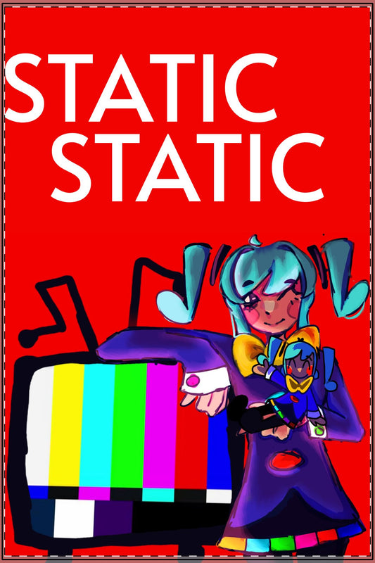 Static Miku Statin™ poster-Poster-8" x 12"-Satin-mysticalcherry