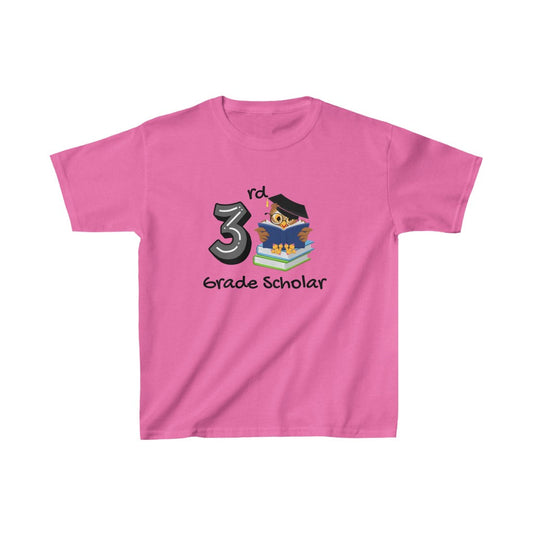 3rd Grade Scholar Kids Cotton™ Tee-Kids clothes-XS-Azalea-mysticalcherry