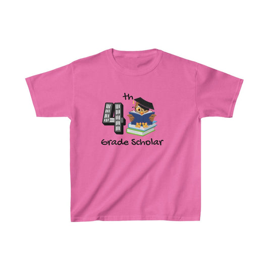 4th Grade Scholar Kids Cotton™ Tee-Kids clothes-XS-Azalea-mysticalcherry