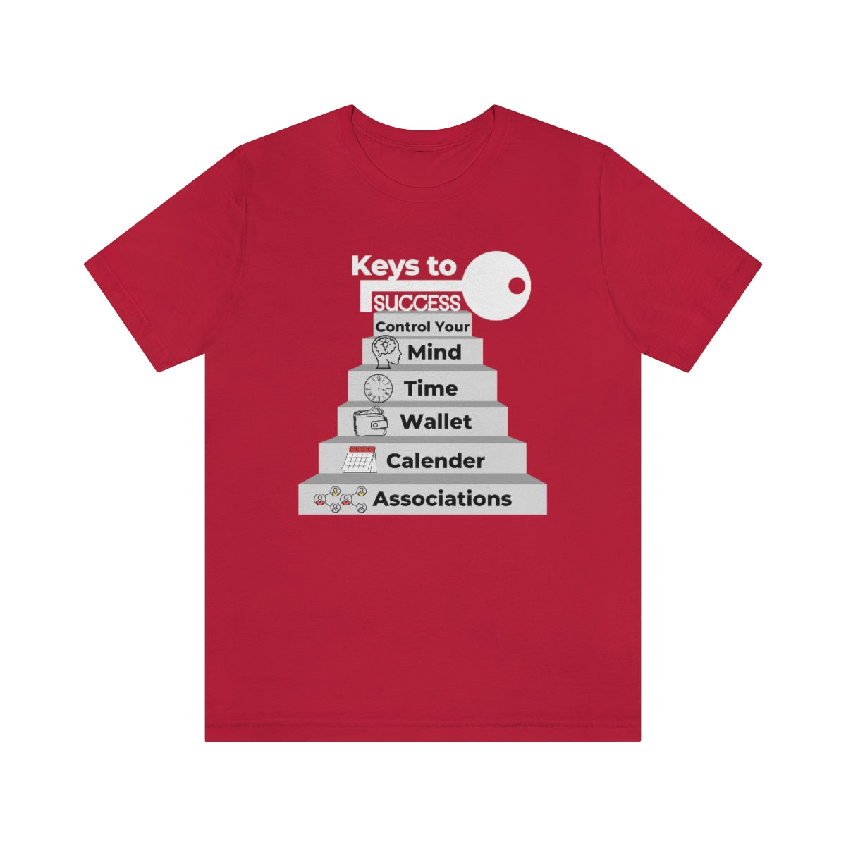 5 KEYS TO SUCCESS T-SHIRT-T-Shirt-Red-S-mysticalcherry