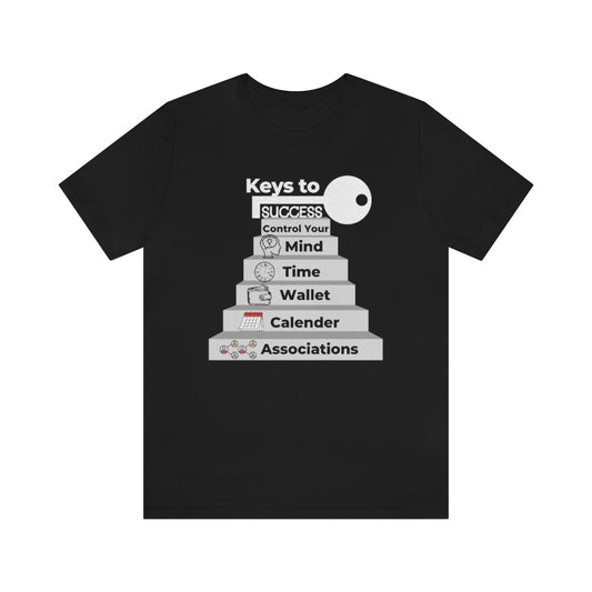 5 KEYS TO SUCCESS T-SHIRT-T-Shirt-Black-S-mysticalcherry