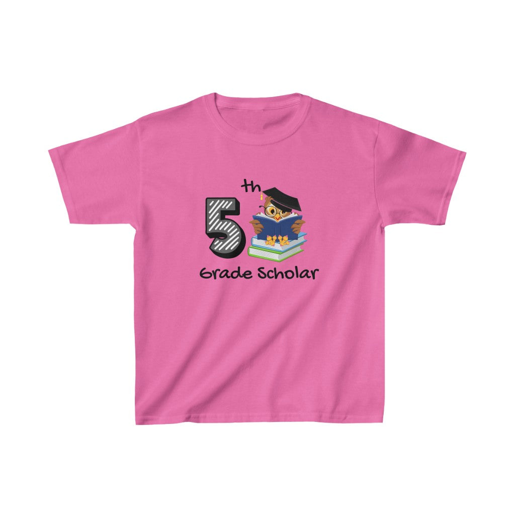 5th Grade Scholar Kids Cotton™ Tee-Kids clothes-XS-Azalea-mysticalcherry
