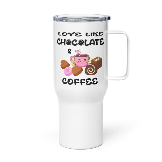 A Love Like Chocolate & Coffee Travel Tumbler Mug--mysticalcherry