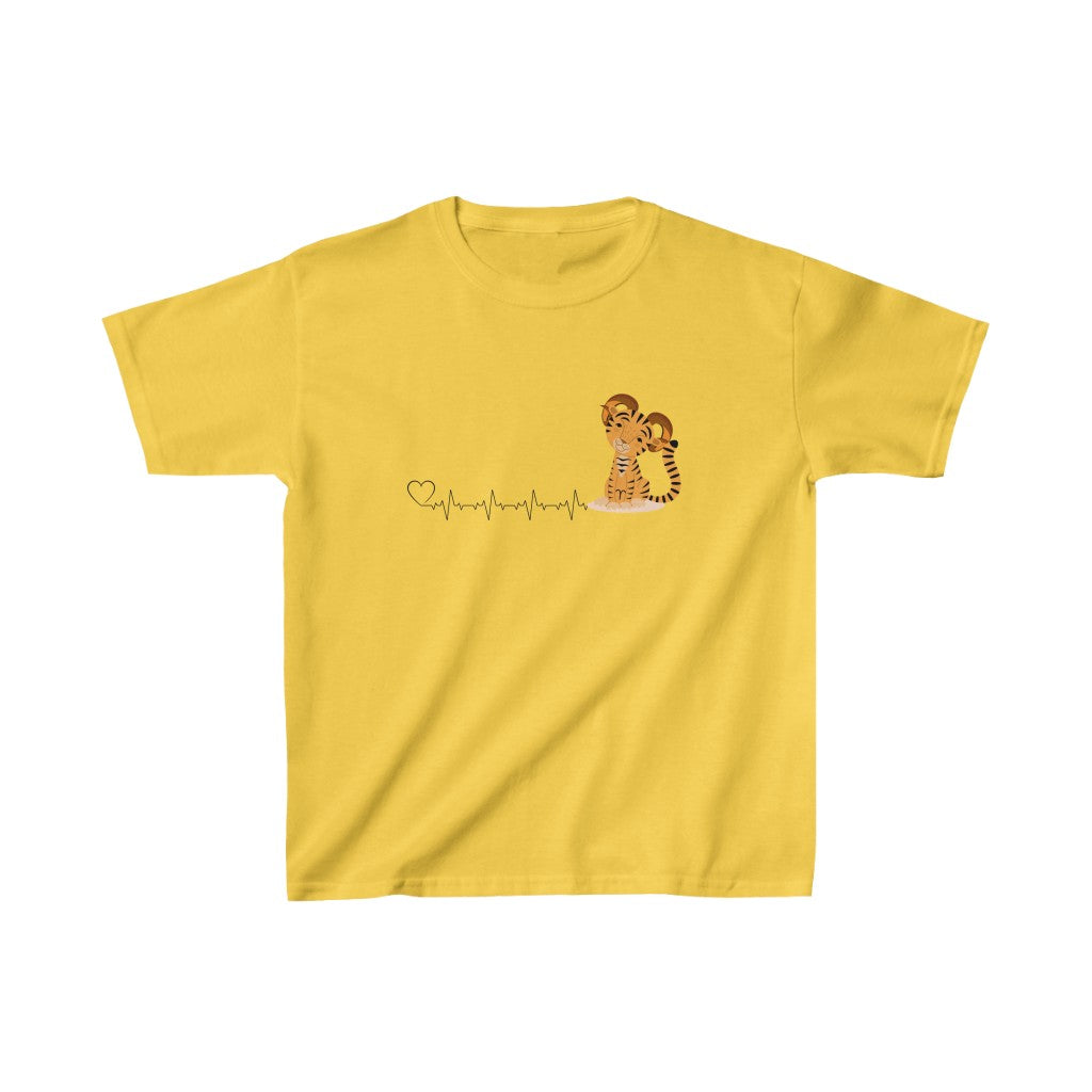 Aries Lion Cub Heartbeat Kids Cotton™ Tee-Kids clothes-XS-Daisy-mysticalcherry