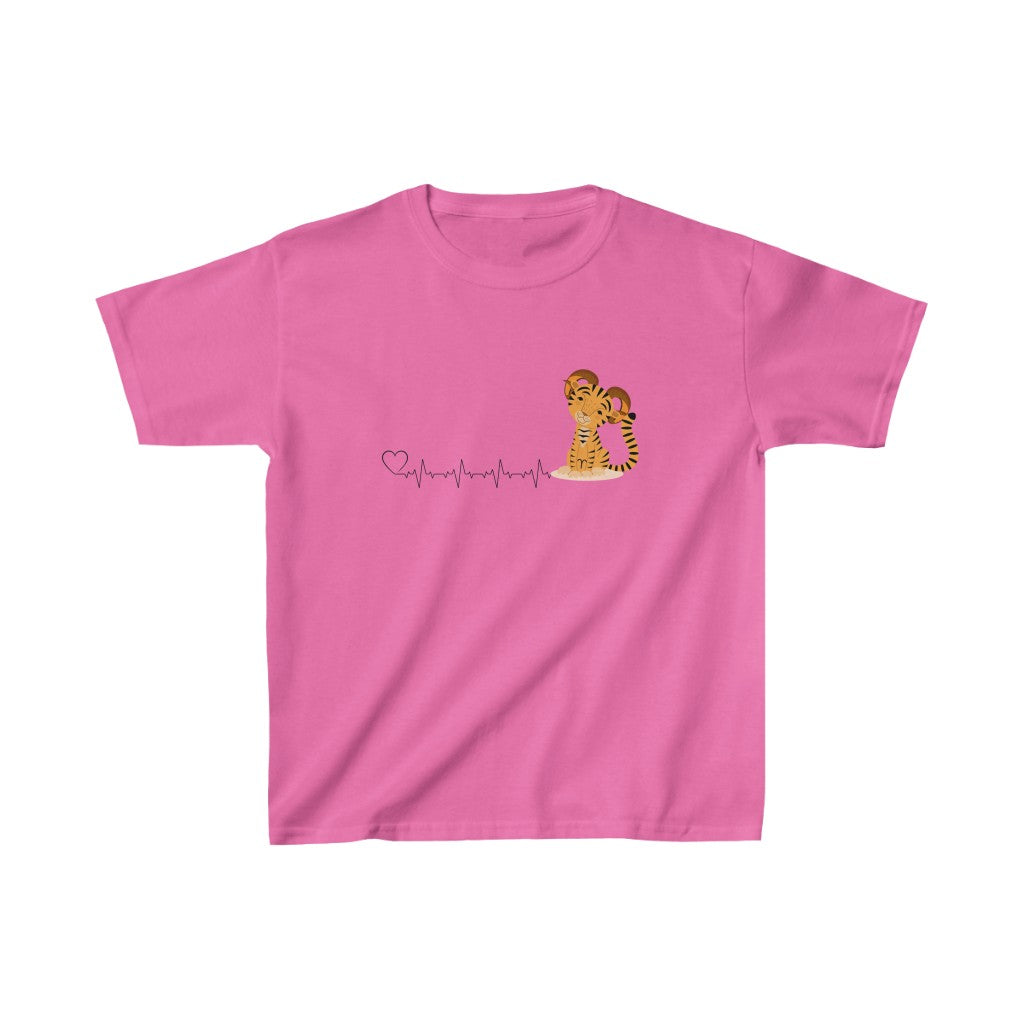 Aries Lion Cub Heartbeat Kids Cotton™ Tee-Kids clothes-XS-Azalea-mysticalcherry