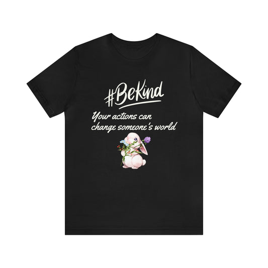 #BeKind Your Actions Can Change Someone's World Tee-T-Shirt-Black-S-mysticalcherry