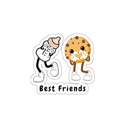 Best Friends Inspirational Quote Kiss-Cut Stickers-Paper products-3" × 3"-White-mysticalcherry