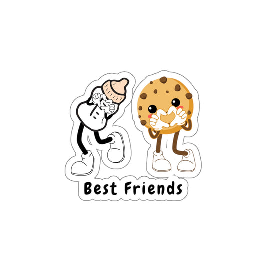 Best Friends Inspirational Quote Kiss-Cut Stickers-Paper products-4" × 4"-White-mysticalcherry
